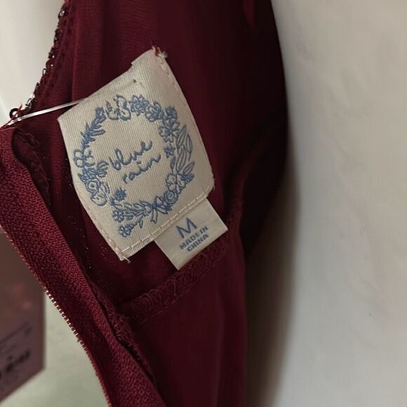 Francesca’s NWT Burgundy Sequin Formal Tulip Dress Medium - Picture 12 of 16